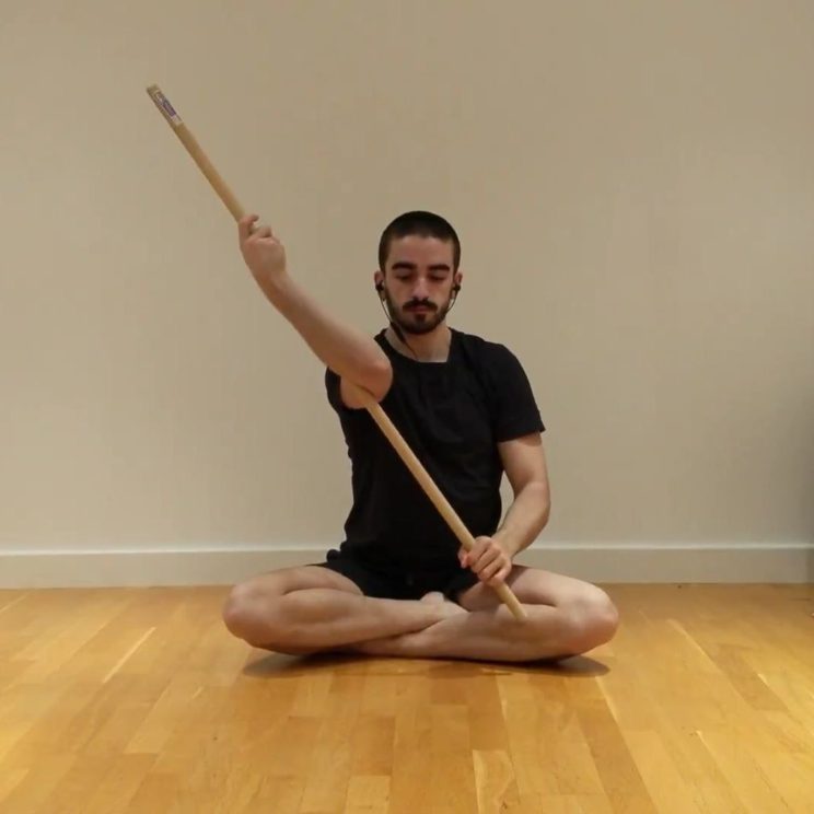 Broomstick Eagle (Internal Rotator Stretch)